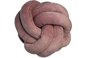 SZETOSY Cuscino a sfera a nodo - GOODCHANCEUK Cuscino a sfera a nodo Cuscino per pisolino fatto a mano Cuscino di peluche Decorativo Cuscino di tiro per divano da letto Car Office Viaggi 25x25 cm Viola
