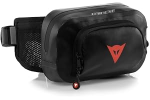 Dainese - Explorer midjeväska 1,8 L, vattentät midjeväska för män och kvinnor, svart, svart, Vattentät midjeväska