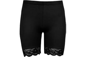 ANZEE DISCOVER THE NEW YOU ANZEE Ladies Lace Trim Cycling Shorts | Women's Bike Yoga Dancing Gym Exercise Stretchy Short - Girl’s Lace Trim Soft Boxer Shorts Underwear