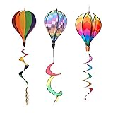 Heißluftballon hängende Ballons, große optische Anziehungskraft, wie sie sich im Wind drehen. Genießen Sie die Farbe in Bewegung