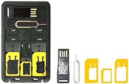 Lezed Sim Card Adapter Kit 5 in 1 Nano Micro Standard SIM Card Converter Kit Includs Nano Sim Adapter/Micro Sim Adapter/Needle/Storage Sheet(Sim Card Holder) Easy To Use And Storage