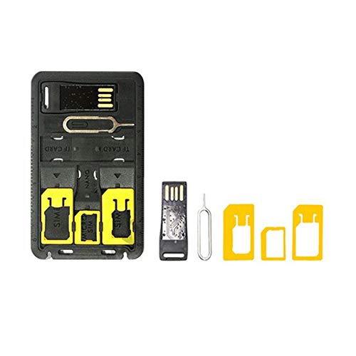 Lezed Sim Card Adapter Kit 5 in 1 Nano Micro Standard SIM Card Converter Kit Includs Nano Sim Adapter/Micro Sim Adapter/Needle/Storage Sheet(Sim Card Holder) Easy To Use And Storage