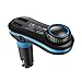 Price comparison product image Basacc Wireless In-Car Bluetooth FM Transmitter with 2.1 A USB Port Car Charger - With Built-in Mic, SD Card Slot, Aux Port & LCD Display Song Lyrics/Voltage For iPod iPhone 7 6S / S7 S6 & More, Blue