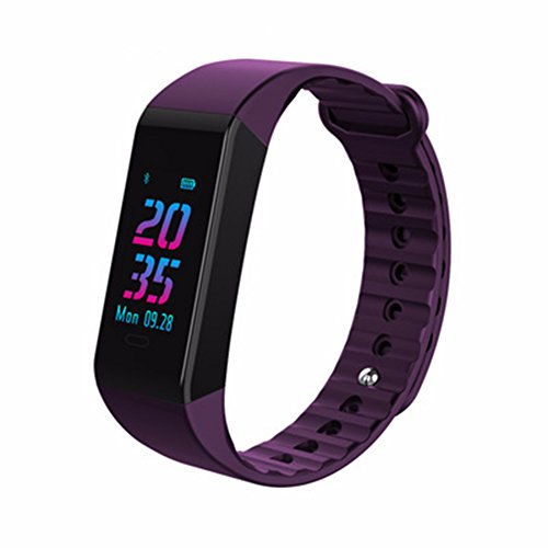Preisvergleich Produktbild Fitness-Tracker Watch Schrittzähler Und Farbbildschirm Smart Armband Kalorienzähler Activity Tracker Smart Armband, Schrittzähler, Schlaf-Monitor, Entfernung. VeryfitPro Walking Und Running App Für IPhone Und Android-Handys(Purple)