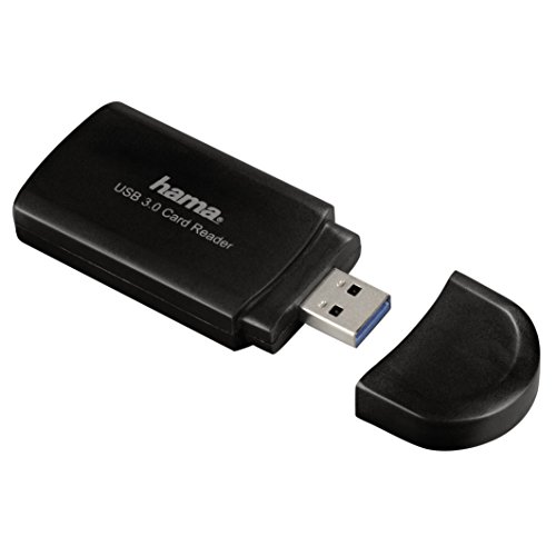 Hama USB 3.0 SuperSpeed Kartenleser (liest SD/microSD/M2) kompatibel auch mit Windows 10, schwarz