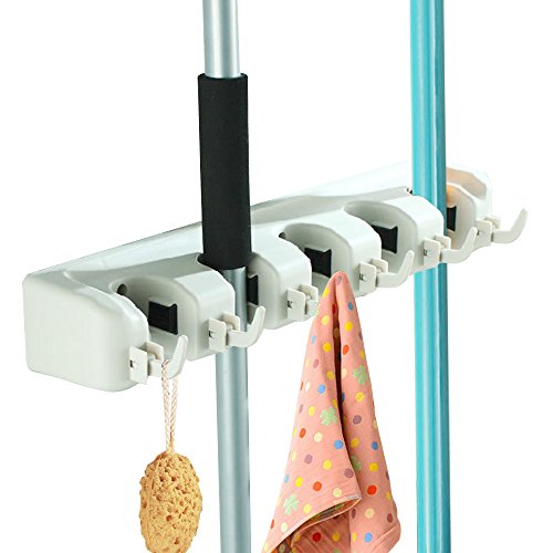 Besenhalter Gerätehalter Wandhalterung Geräteleiste Wandhalter Werkzeughalter Mop Halter Wandhalter für 11 Geräte