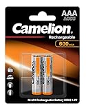 Lieferumfang:2 x AAA Camelion 17006203 Akku NI-MH HR03/Micro/ 600mAh/1,2V, 2er-Pack
