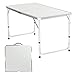 Produktbild Klapptisch Faltbarer Esstisch Campingtisch Gartentisch Reisetisch Weiß(120 centimeter) NEU