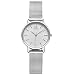 Produktbild Mode Neue Uhren,Janly Luxus Edelstahl Wasserdichte Frauen Uhren Damen voll der Diamant-Armbanduhr Leder Quarz Armbanduhr Luxus Marke Ultra-dünne Armbanduhr (Silber)