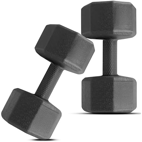 Slovic Dumbbell Set [5 Kg Each] | Home Gym Dumbbells for Daily Workout | Quality Fitness Equipment for Strength Training | Non-Slip Coated Handle | Perfect for Women & Men