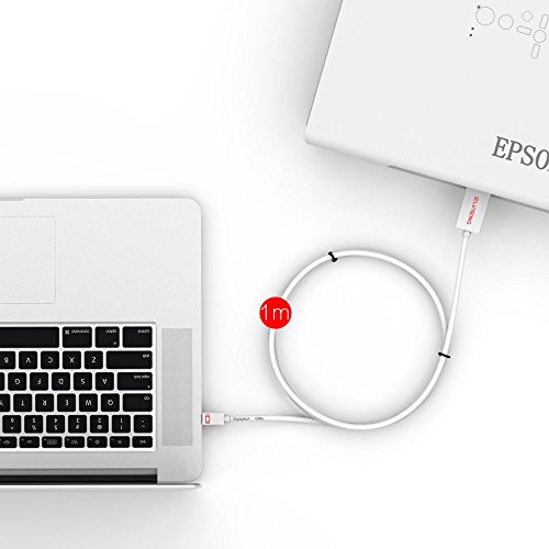 ELUTENG Mini Displayport zu HDMI Kabel 1m Thunderbolt 2 Unterstützt Mini DP auf HDMI Adapter 1080P Stecker auf Stecker HDTV Cable in Weiß - 8