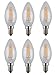 Produktbild OBQ 4W LED Filament Candle Light Bulb,E14 Candelabra Base Lamp,C35 Torpedo Shape Bullet Top,40W Incandescent Replacement,2700K Warm White 400LM,Non-dimmable, 6 Pack