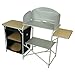 Produktbild 10T Kitchenette - Camping-Küche 3 Ablagen + Windschutz mit Anbau-Schrank 2 Fächer 48x145x111cm