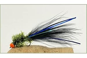 TROUTFLIES UK LURES Ally Mcoist Flies, 6 Per Pack Lures, Olive and Black, Size 10,For Fly Fishing