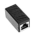 Produktbild RJ45 Inline Koppler Cat7 / Cat6 / Cat5e Ethernet Netzwerkkabel Extend Adapter Schwarz