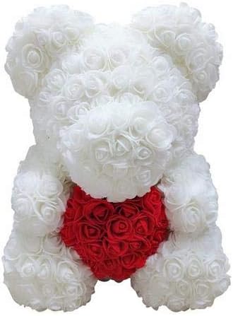 Starter Teddy Bear Shaped Flowers - Rose Bear Artificial Rose Anniversary Christmas Valentines Creative Birthday Gift