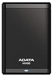 ADATA HV100 2TB USB 3.0 Schmierenfreie Externe Festplatte, Schwarz (AHV100-2TU3-CBK)
