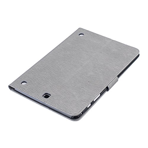 Samsung Galaxy Tab A 9.7 SM-T550 Hülle, DEENOR Stilvoll 3D Drucken Feather und Vögel Serie Brieftasche Tasche PU Leder Flip Protective Stand Tasche Schutzhülle Hülle für Samsung Galaxy Tab A 9.7 SM-T550.[Feather-Grey] - 8