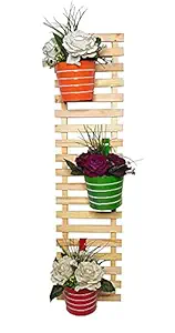 WOOD WORK KING Wooden Hanging Planter Stand | Flower Pot Stand, 4 Feet (15)