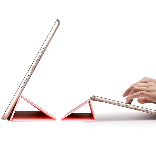 Neues iPad 2017 iPad 9.7 Zoll Hülle, ESR® Yippee Bildserie Cover Auto aufwachen / Schlaf Funktion Smart Case Wickelfalz Ledertasche mit Lichtdurchlässig Rückseite Abdeckung Schutzhülle für Neue iPad 9.7 2017 (Süß Rosa)