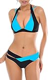 Aidonger Damen Elegant Weiß und Schwarz Bikini-Sets...