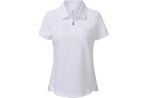 MoFiz Polo Donna Manica Corta Golf Poloshirt Cotone Lavoro Camicia Traspirante Sport Top