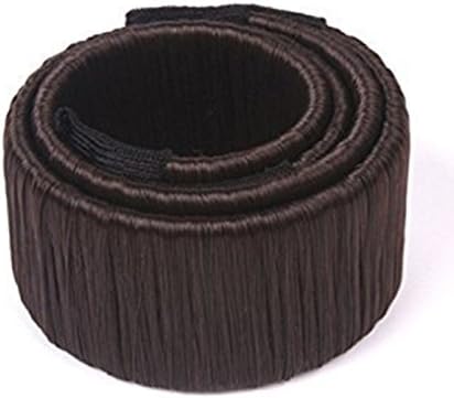 Worsendy Women Hair Bun Maker French Twist Hair Fold Wrap Snap - Dark Brown 42x2.5cm (brown)
