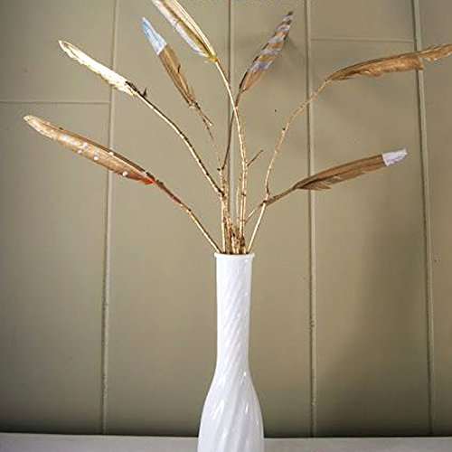 Coceca Goldene Feder 72 pcs, 10-15cm, für verschiedene Umgebung geeignet, als Verkleidung und Ausschmückung wie Geburtsparty, Hochzeit und Treffen - 6