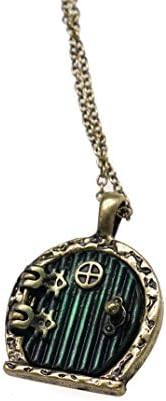 Vintage Style Bronze Green Hobbit Door Necklace Locket Gift