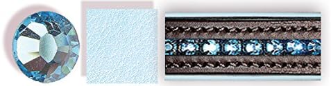 Pink Equine Crystal Browband - Pony 38cm - Brown Leather