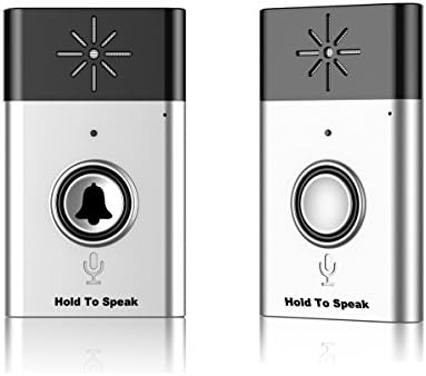 Wireless Voice Intercom Door-Bell ABS Non-visual Doorbell Wireless Doorbell Systems (Silver)