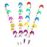 TOOGOO(R) 4Pcs Stackable Snowman Crayons And Pencils