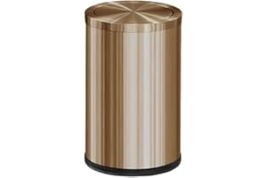 lmoikesz Wide Application Stainless Steel Trash Can - Kitchen And Bathroom Trash Cans Garbage Bin Neat Look Odorless Modern, 9L Rose Gold