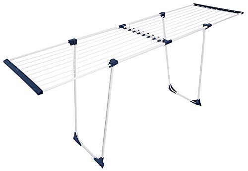 BigDean Teleskop Rollen Wäscheständer ausziehbar 20m TÜV Rheinland Wäschetrockner Flügelwäschetrockner Flügelwäscheständer