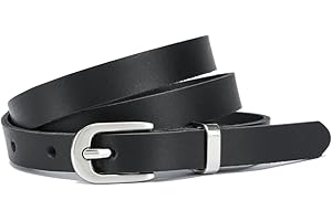 Frentree Ledergürtel Damen, MADE IN GERMANY 1,5 cm schmaler Echtleder Gürtel, für Kleid und Anzughose, 100% Leder
