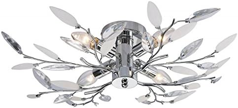THLC Arctic 4 Way Semi Flush Ceiling Light in Chrome / Indoor Lighting 4 x 60watt