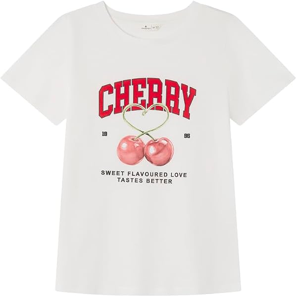 Springfield T-Shirt Donna Con Volant E Ricamo Svizzero - Colore Rosso, Maniche Corte - Eleganza Casual E Raffinata