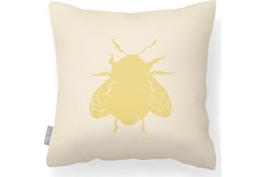 Izabela Peters Outdoor Cushions Waterproof, 43 cm, Filled Outdoor Cushion, Bee - Cream, Garden Furniture Cushions, Outdoor Seat Cushions, Garden Chair Cushions