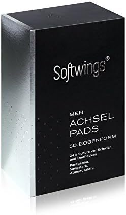 Softwings underarm sweat pads / dress shields for Men 24 pieces, velvety, perfect fit