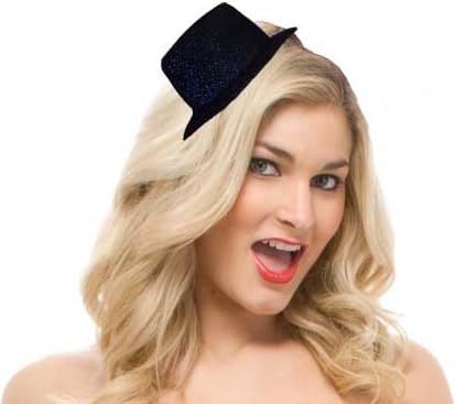 CC Mini Glitter Top Hat (Dark Blue Glitter)
