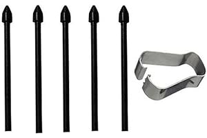 RENWOX 5pcs Ersatz Stylus Pen Spitzen Tips für Samsung Galaxy Tab S8 / Tab S8+ / Tab S8 Ultra/Tab S7 / Tab S7+/Tab S7 FE/Tab S6 5G 4G / Tab S6 Lite 2022 Tablette S Stiftspitzen mit Clip Schwarz