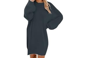 EMUKFD Womens Fleece Tunic Pullover Long Sherpa Dress Long Sherpa Hoodie Pullover Fuzzy Fleece Sweatshirt Dresses Warm Tunic Tops Bodycon Jumper Sweater Dress