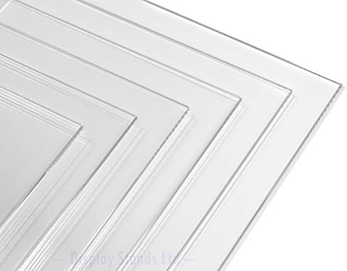 Display Stands Ltd A2 Clear Acrylic Sheet 2mm, 3mm, 4mm, 5mm, 6mm, 8mm & 10mm Thickness (DSA+A2) (3mm)