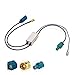 Produktbild Eightwood DAB+ Antenne Autoradio Antennensplitter Fakra Z Buchse auf Fakra Z Male mit SMB Adapter Signal Amplifier Radio Antenna DAB Splitter für Auto Radio MEHRWEG