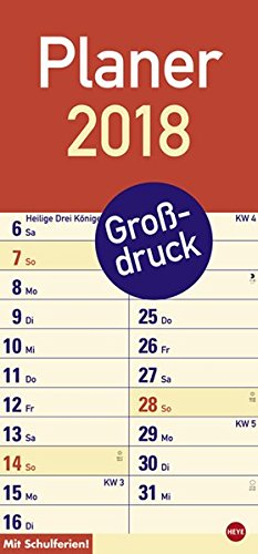 Preisvergleich Produktbild Großdruck Planer - Kalender 2018