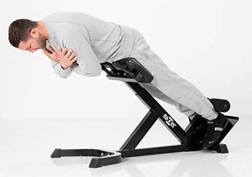 MAXXUS Hyperextension Rückentrainer für ein gesundes Rückentraining. Massive Ausführung. NEU: Bis Schuhgröße 47 verwendbar. Rückenstrecker, Torso Trainer - 6