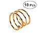 Produktbild OUNONA 10 Stücke Spirale Serviettenringe für Zuhause, Küche, Esszimmer (Golden)