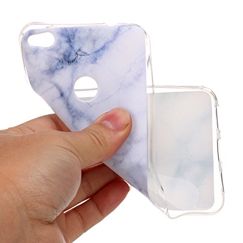 Funda de Silicona para el Huawei P8 LITE 2017  Silingsan Silicone Case Carcasa TPU Transparente Funda de Dise  o   nico Carcasa Flexible Suave Resistente a los Ara  azos Cover Funda Protectora Completa Absorci  n de Choque Case - M  rmol Blanco