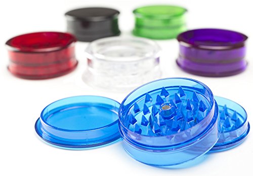 Kunststoff Kräuter Magnetverschluss Grinder 3 TEIL Shark Zähne verschiedene Farben schwarz