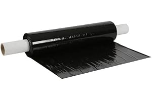 Realpack 1 Black Pallet Stretch Wrap Cling Film 400mm x 250m